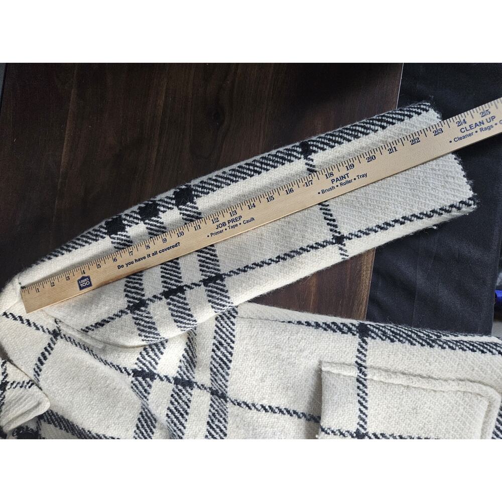 Burberry White Cream Ivory Black Plaid London England Coat Womens Size 6 - Picture 7 of 11